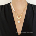 Shangjie OEM Gold Pearl Jewelry Collier Collier minimaliste Collier Minimaliste en plusieurs couches